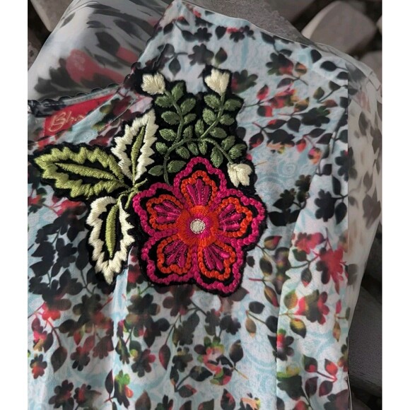 ANTHROPOLOGIE BHANUNI JYOTI LIBRA EMBROIDERED FLORAL TUNIC DRESS WOMEN'S SIZE 2 - Picture 2 of 6